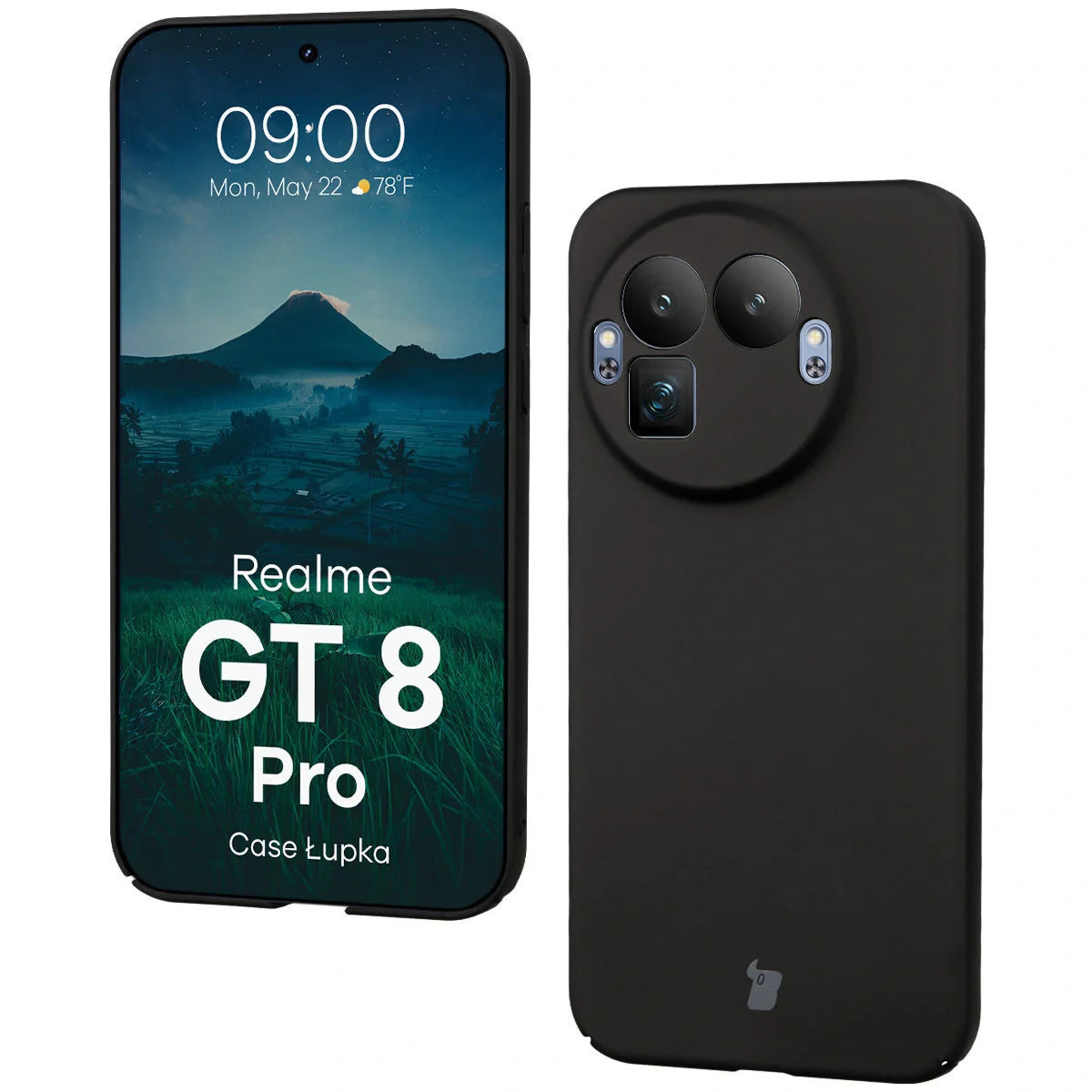 Handyhülle für Realme GT 8 Pro, Bizon Case Lupka, Schwarz