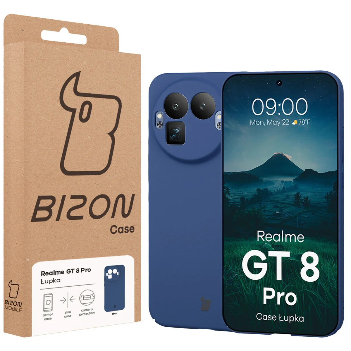 Handyhülle für Realme GT 8 Pro, Bizon Case Lupka, Blau