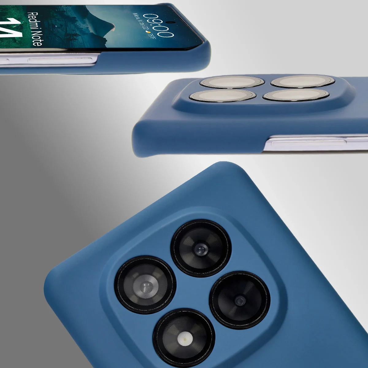 Handyhülle für Xiaomi Redmi Note 14 Pro 5G, Bizon Case Lupka, Blau