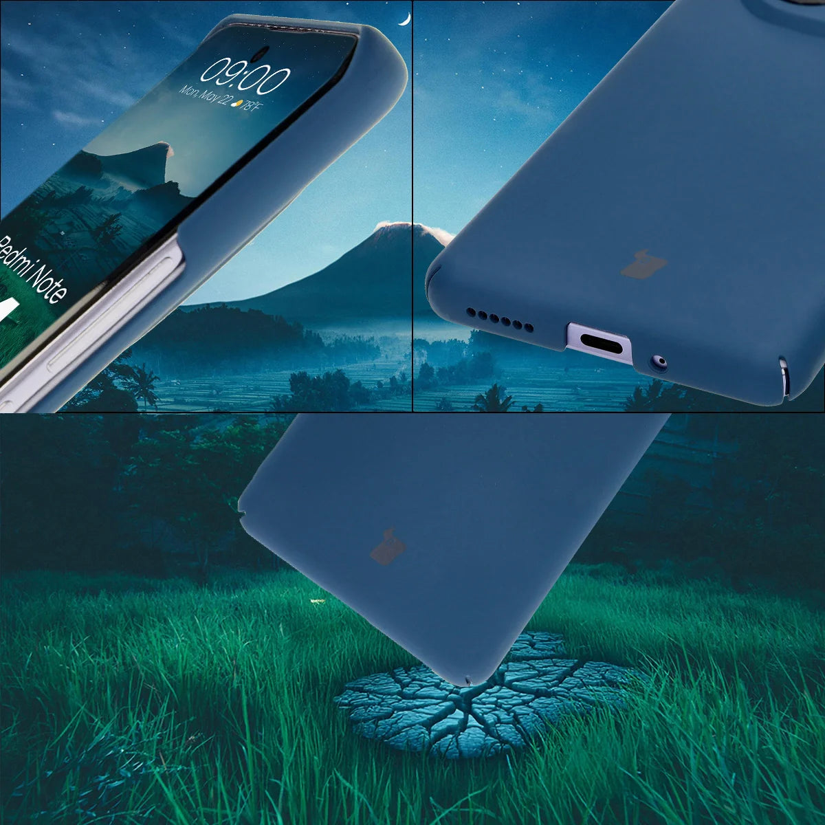 Handyhülle für Xiaomi Redmi Note 14 Pro 5G, Bizon Case Lupka, Blau