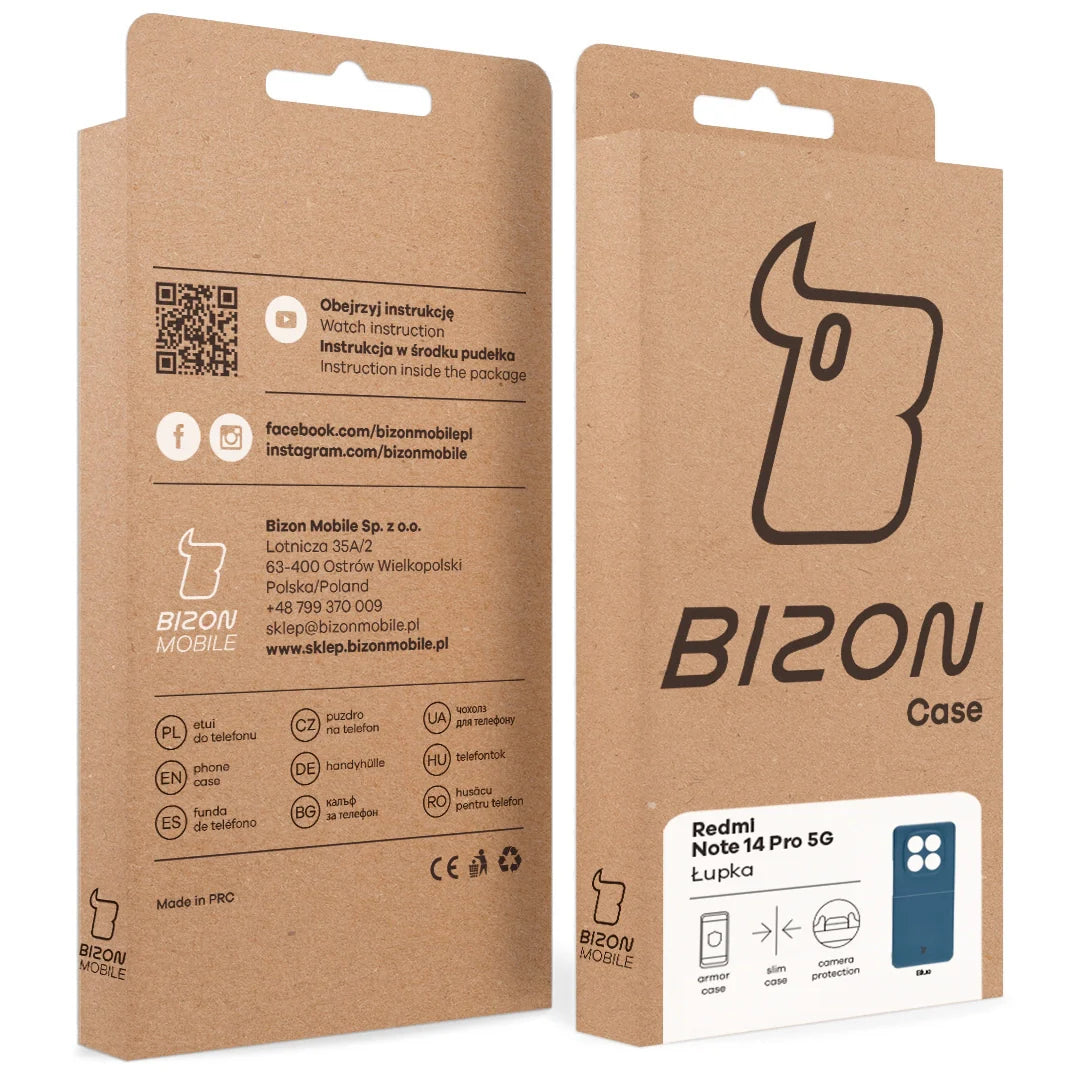 Handyhülle für Xiaomi Redmi Note 14 Pro 5G, Bizon Case Lupka, Blau