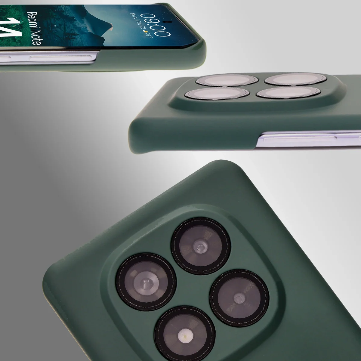 Handyhülle für Xiaomi Redmi Note 14 Pro 5G, Bizon Case Lupka, Grün