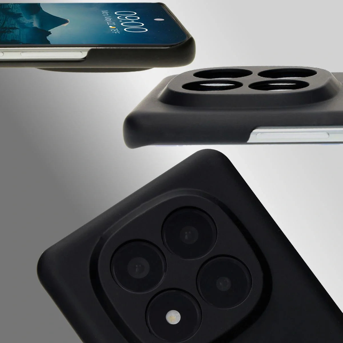 Handyhülle für Xiaomi Redmi Note 14 Pro Plus 5G, Bizon Case Lupka, Schwarz