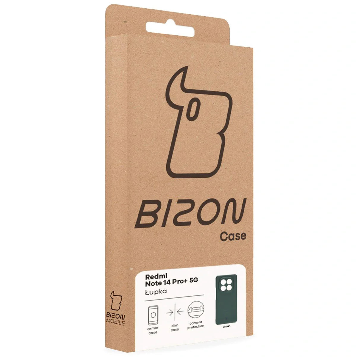 Handyhülle für Xiaomi Redmi Note 14 Pro Plus 5G, Bizon Case Lupka, Grün