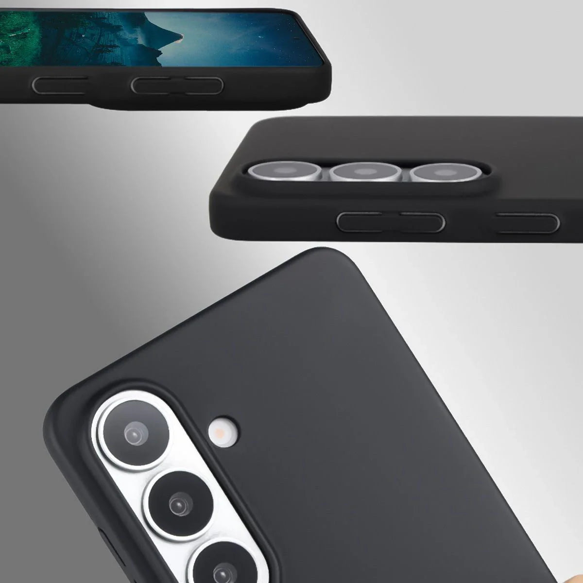 Handyhülle für Galaxy S26, Bizon Case Lupka, Schwarz