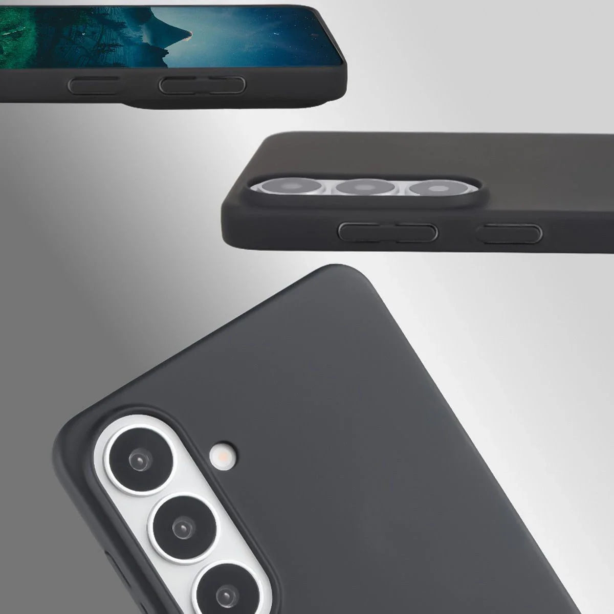 Handyhülle für Galaxy S26 Plus, Bizon Case Lupka, Schwarz