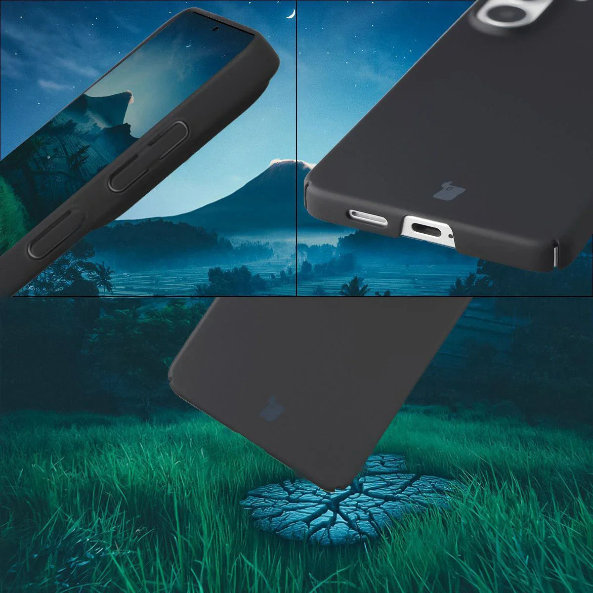 Handyhülle für Galaxy S26 Plus, Bizon Case Lupka, Schwarz