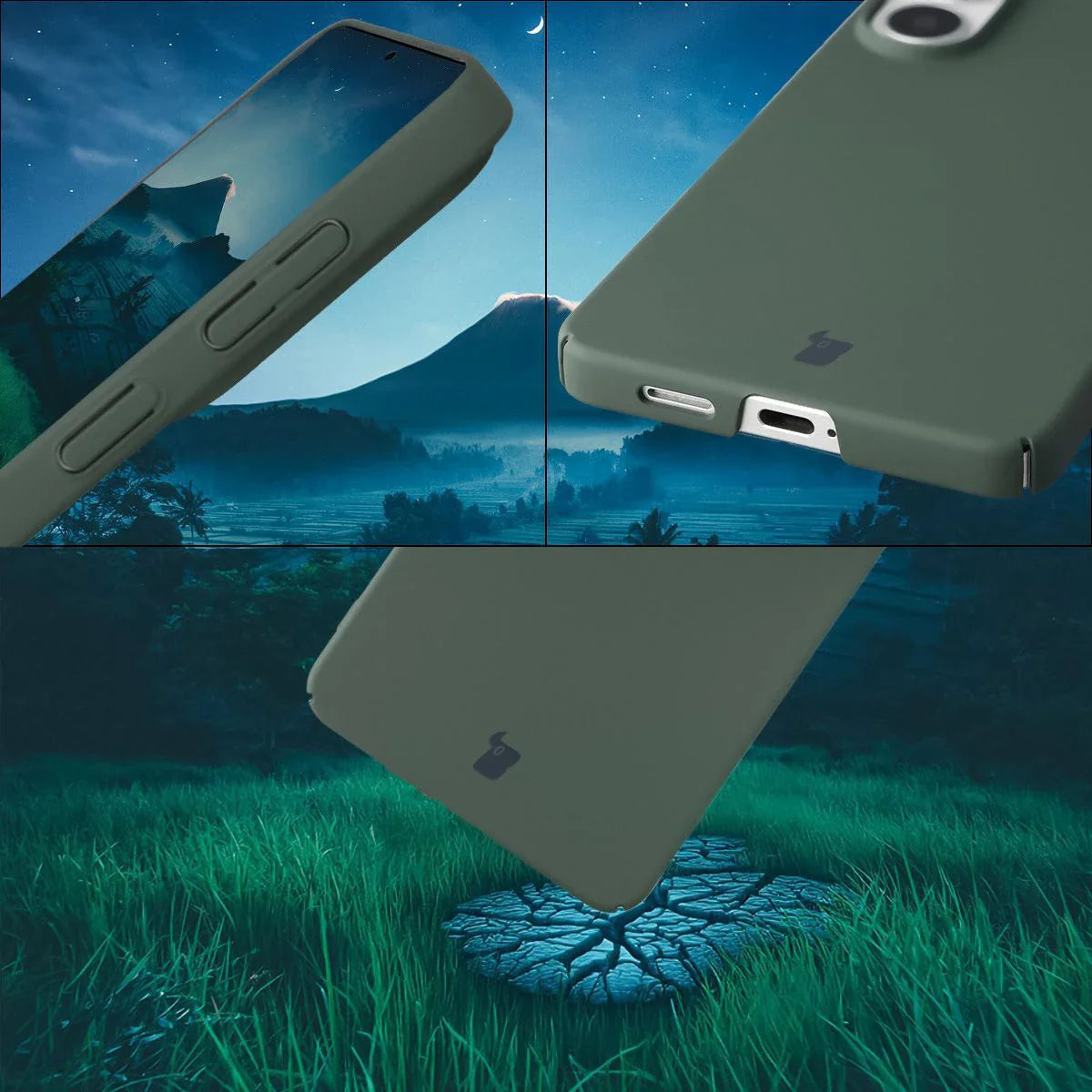 Handyhülle für Galaxy S26 Plus, Bizon Case Lupka, Grün