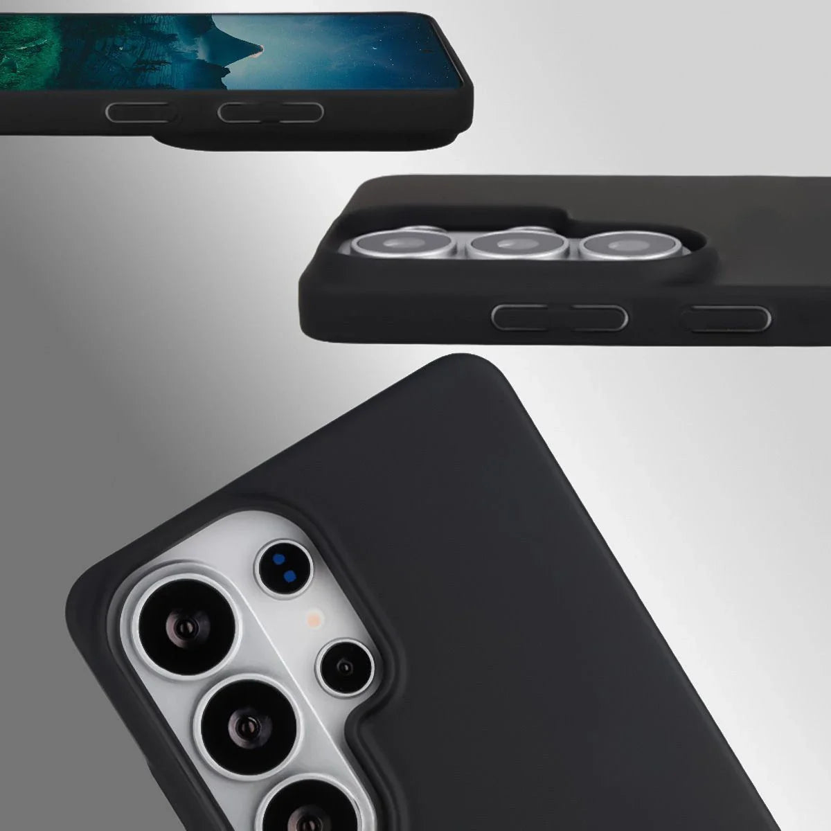 Handyhülle für Galaxy S26 Ultra, Bizon Case Lupka, Schwarz