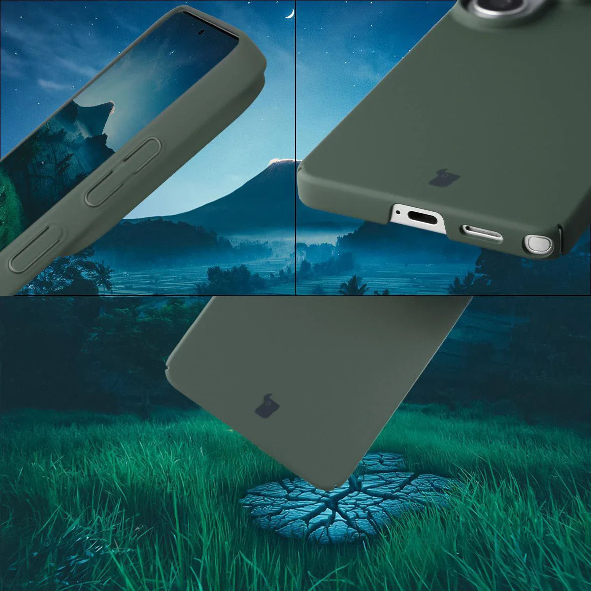 Handyhülle für Galaxy S26 Ultra, Bizon Case Lupka, Grün