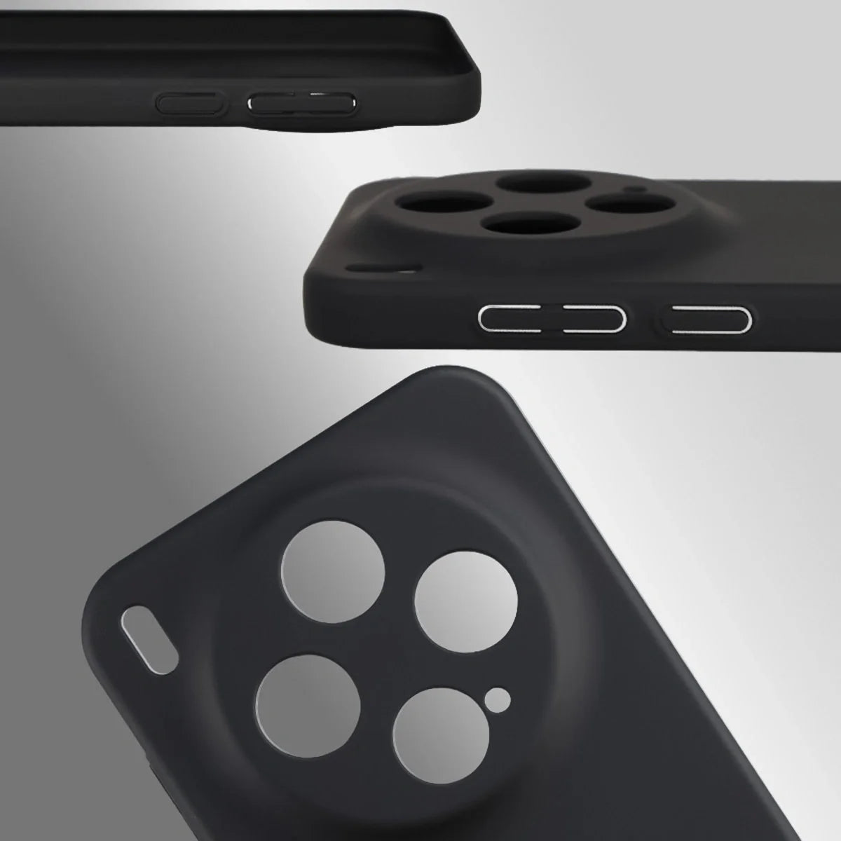 Handyhülle für Vivo X300, Bizon Case Lupka, Schwarz