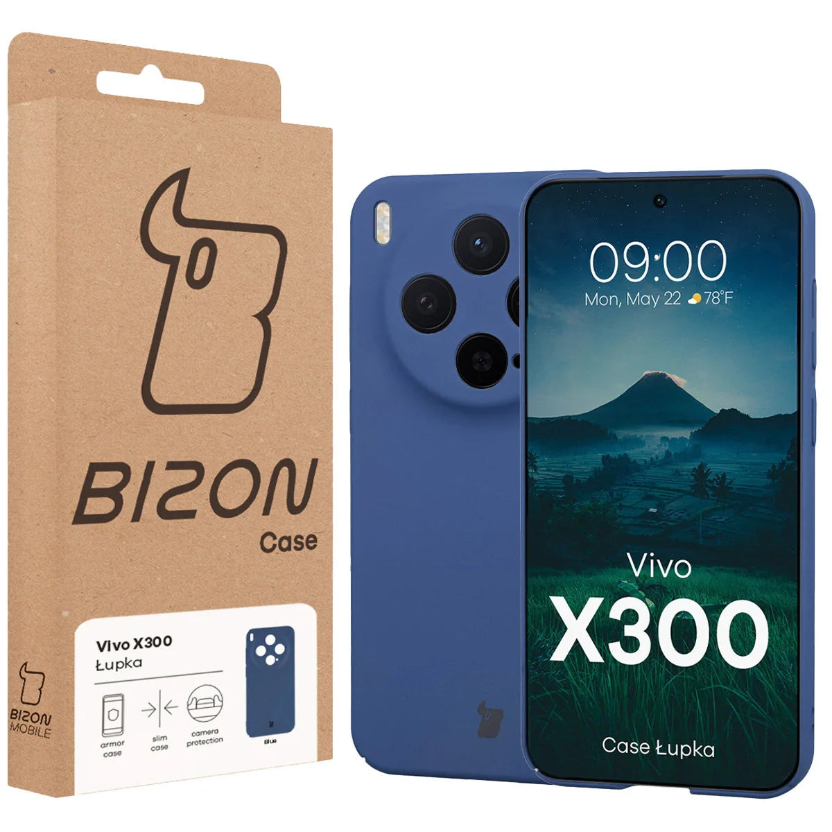 Handyhülle für Vivo X300, Bizon Case Lupka, Blau