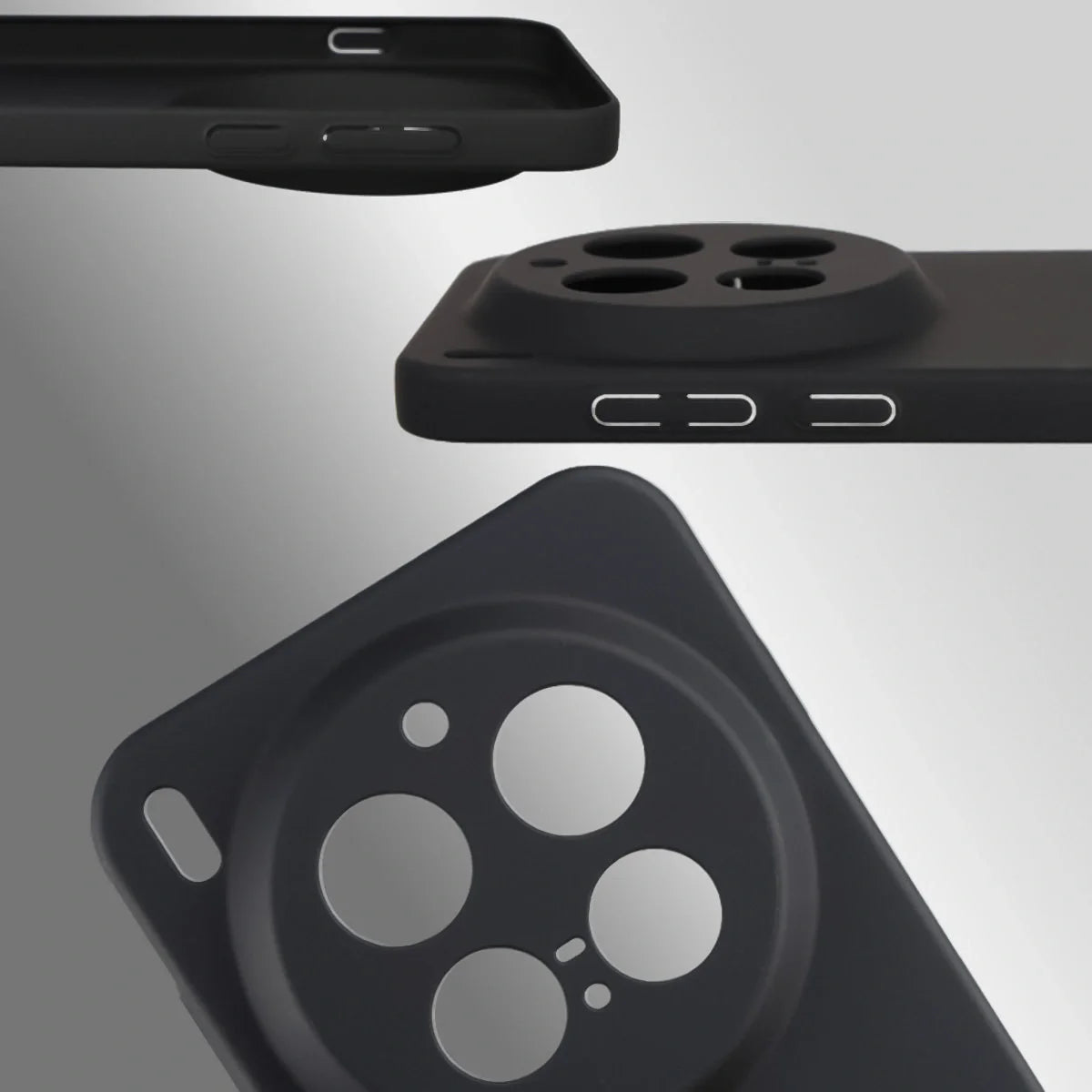 Handyhülle für Vivo X300 Pro, Bizon Case Lupka, Schwarz