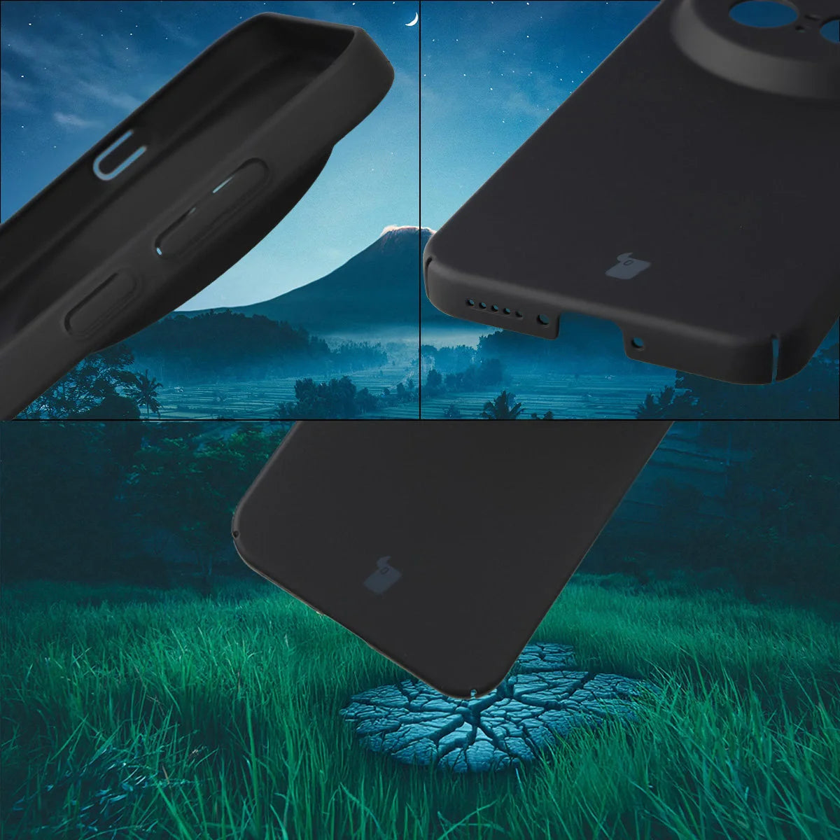 Handyhülle für Vivo X300 Pro, Bizon Case Lupka, Schwarz