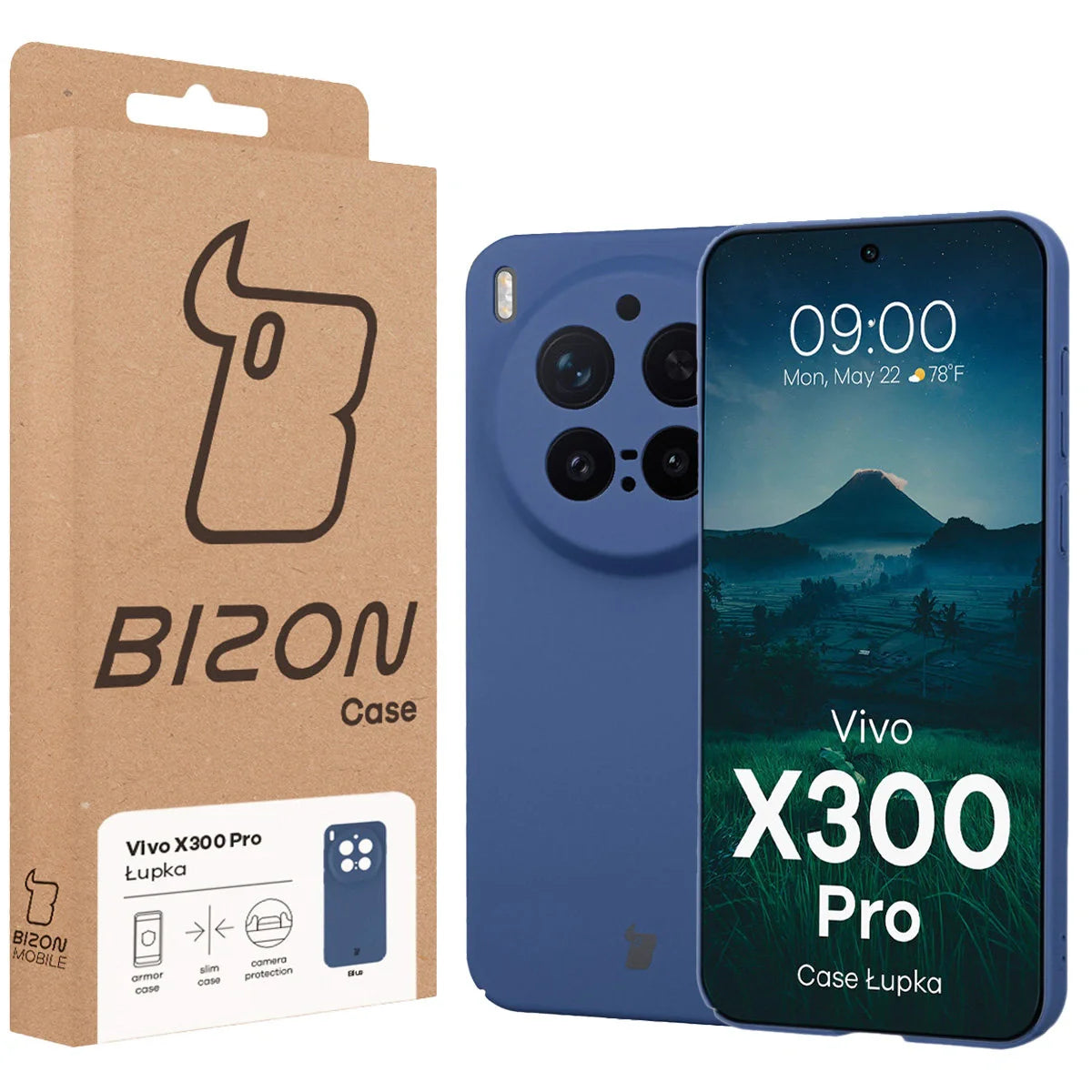 Handyhülle für Vivo X300 Pro, Bizon Case Lupka, Blau