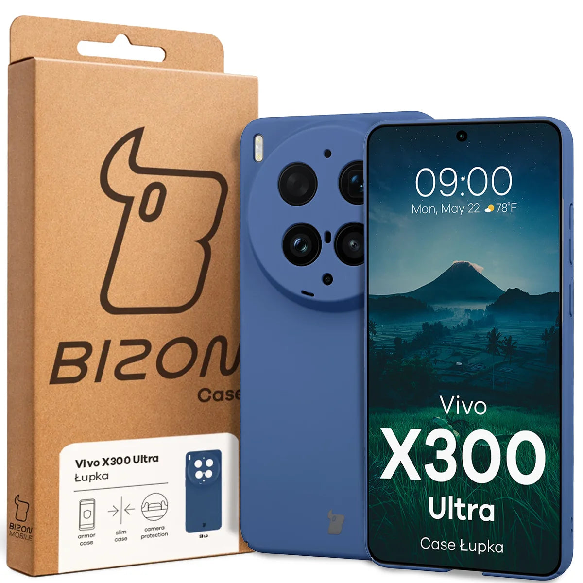 Handyhülle für Vivo X300 Ultra, Bizon Case Lupka, Blau