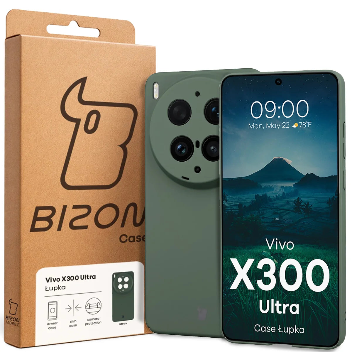 Handyhülle für Vivo X300 Ultra, Bizon Case Lupka, Grün