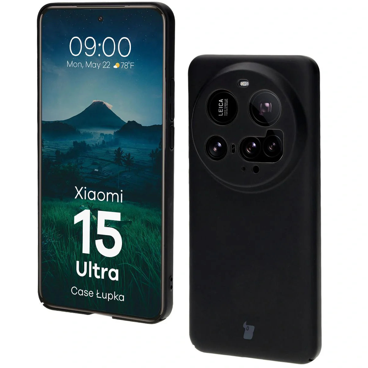 Handyhülle für Xiaomi 15 Ultra, Bizon Case Lupka, Schwarz