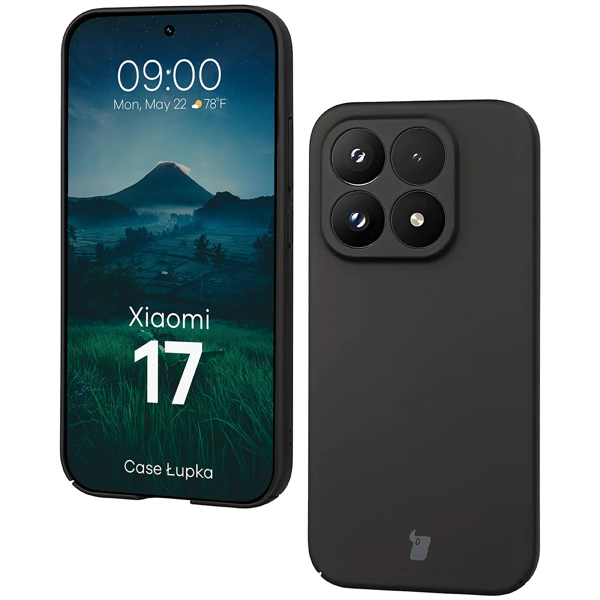 Handyhülle für Xiaomi 17, Bizon Case Lupka, Schwarz