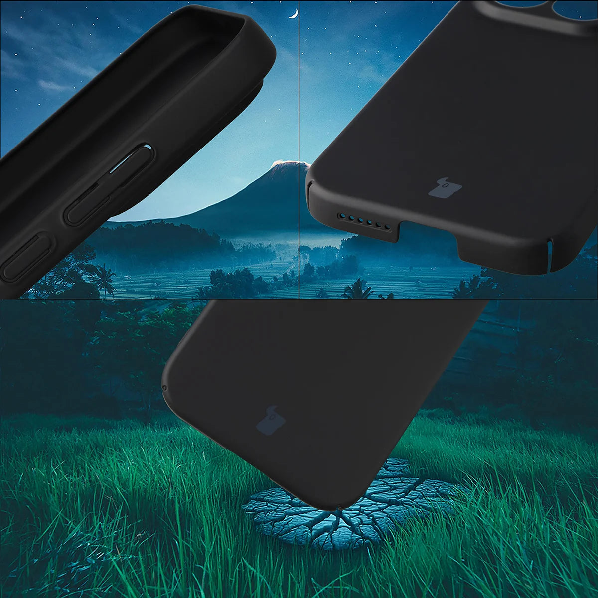 Handyhülle für Xiaomi 17, Bizon Case Lupka, Schwarz