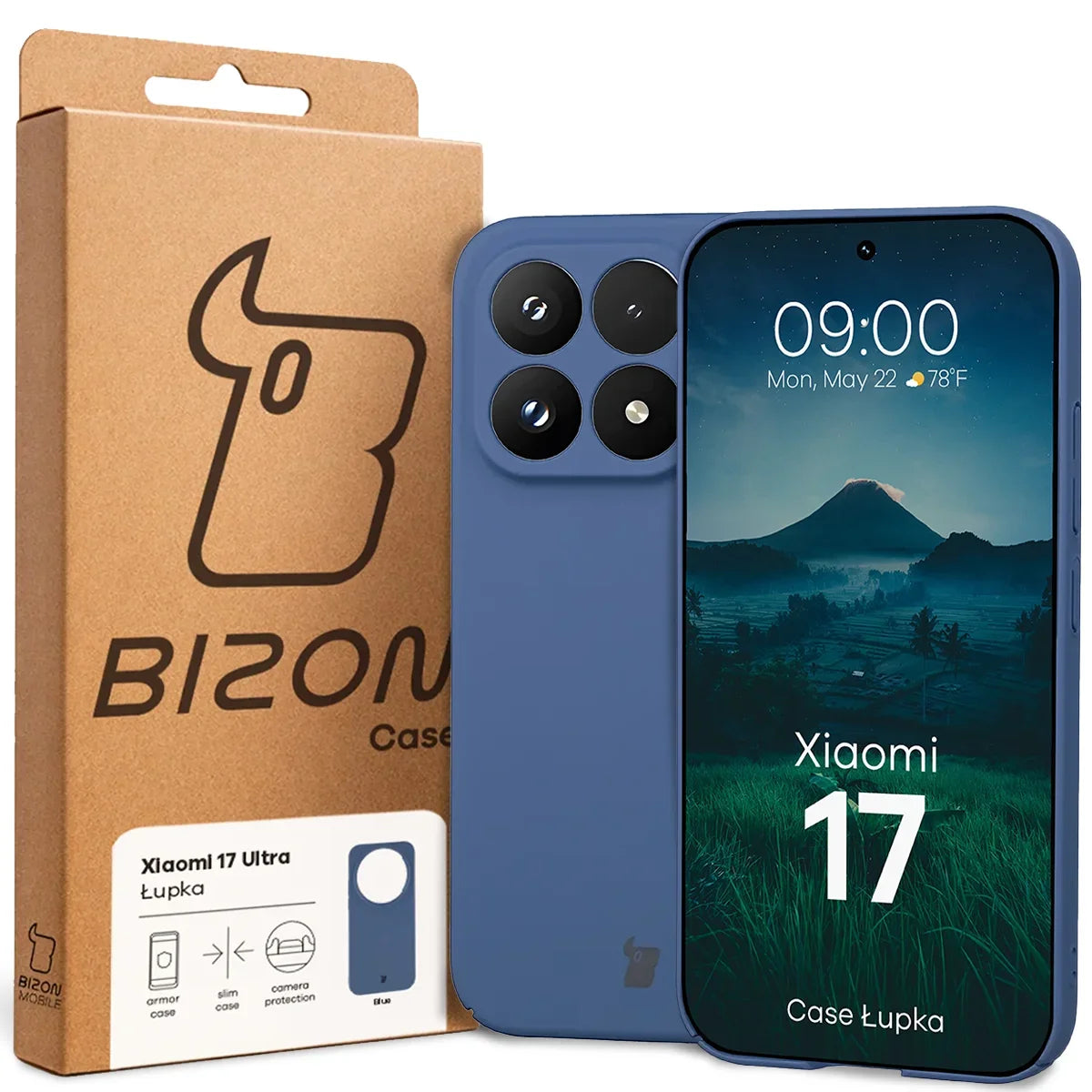 Handyhülle für Xiaomi 17, Bizon Case Lupka, Blau