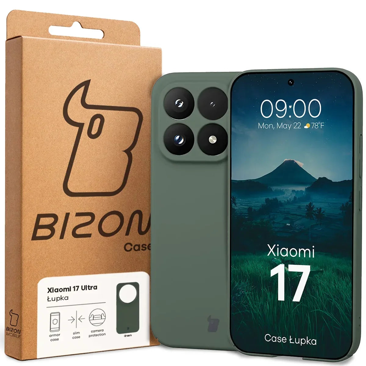 Handyhülle für Xiaomi 17, Bizon Case Lupka, Grün