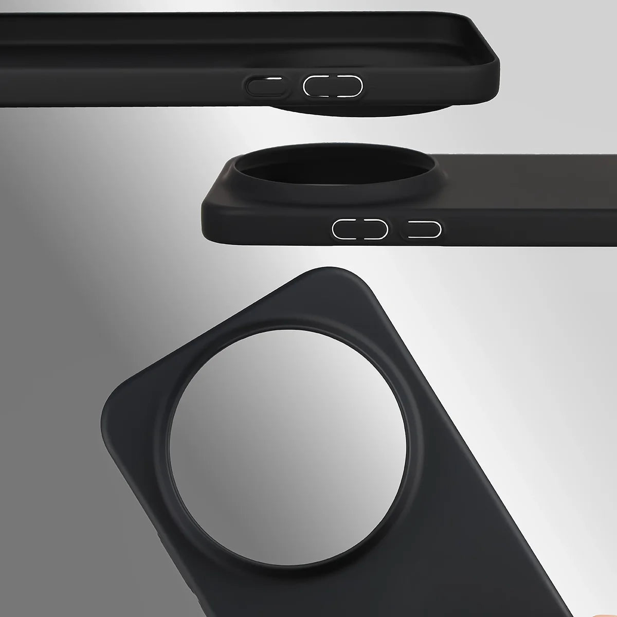 Handyhülle für Xiaomi 17 Ultra, Bizon Case Lupka, Schwarz