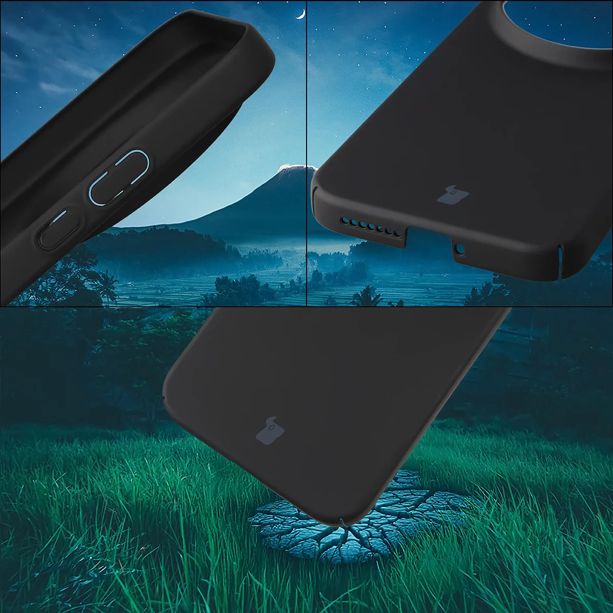 Handyhülle für Xiaomi 17 Ultra, Bizon Case Lupka, Schwarz