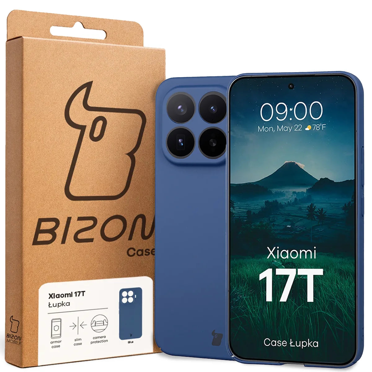 Handyhülle für Xiaomi 17T, Bizon Case Lupka, Blau