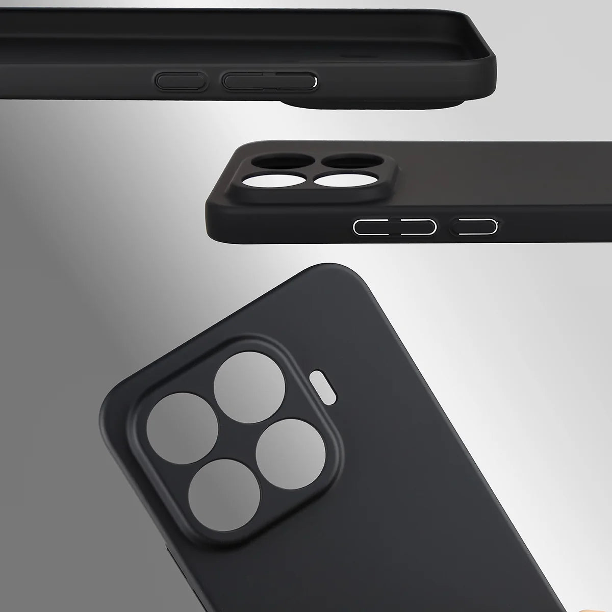 Handyhülle für Xiaomi 17T Pro, Bizon Case Lupka, Schwarz