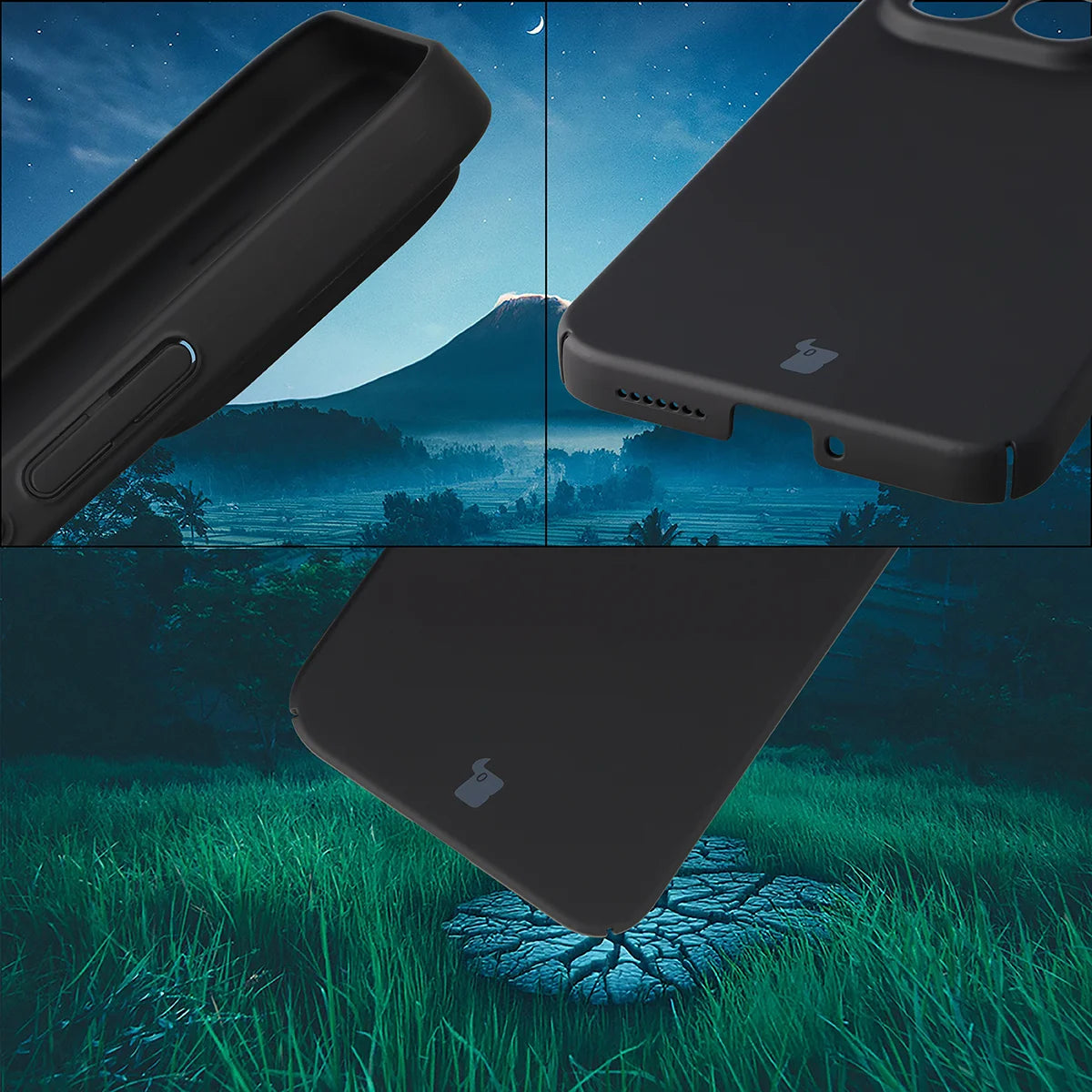 Handyhülle für Xiaomi 17T Pro, Bizon Case Lupka, Schwarz