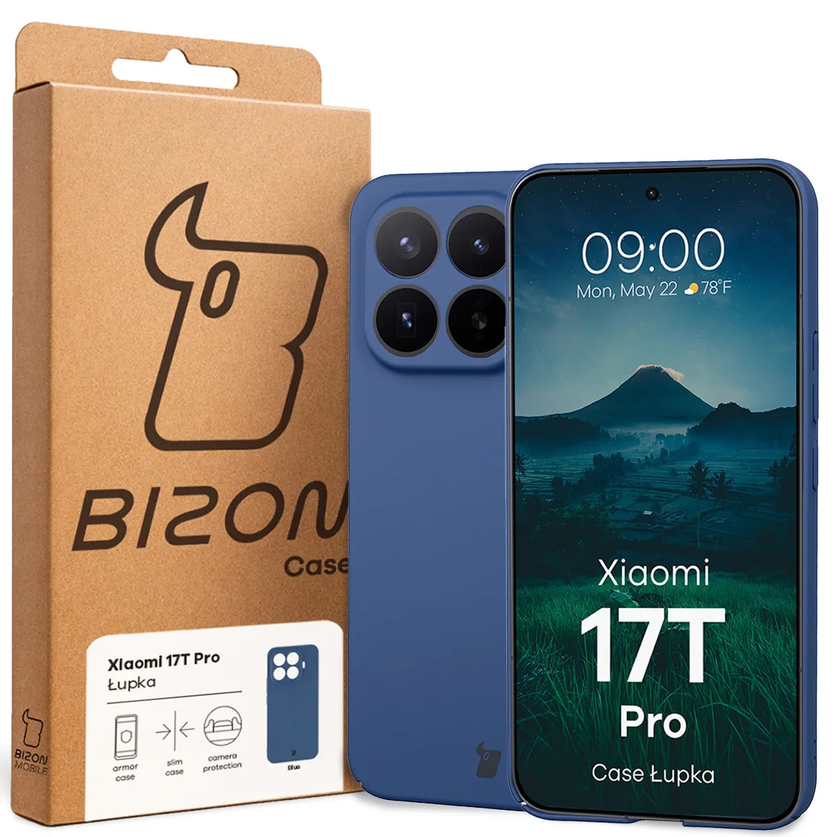 Handyhülle für Xiaomi 17T Pro, Bizon Case Lupka, Blau