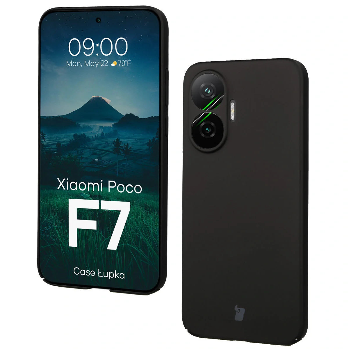 Handyhülle für Xiaomi POCO F7, Bizon Case Lupka, Schwarz