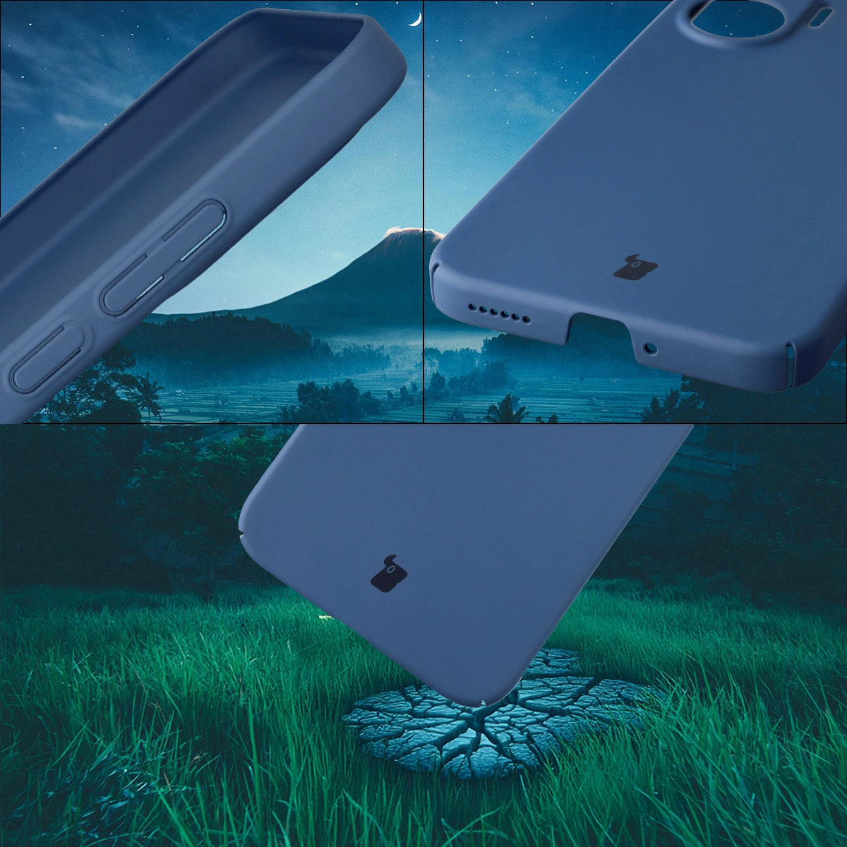 Handyhülle für Xiaomi POCO F7, Bizon Case Lupka, Blau