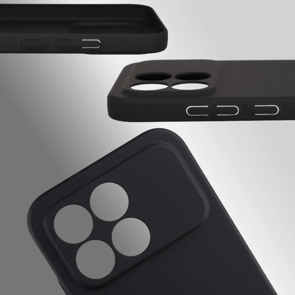 Handyhülle für Xiaomi POCO F8 Pro, Bizon Case Lupka, Schwarz