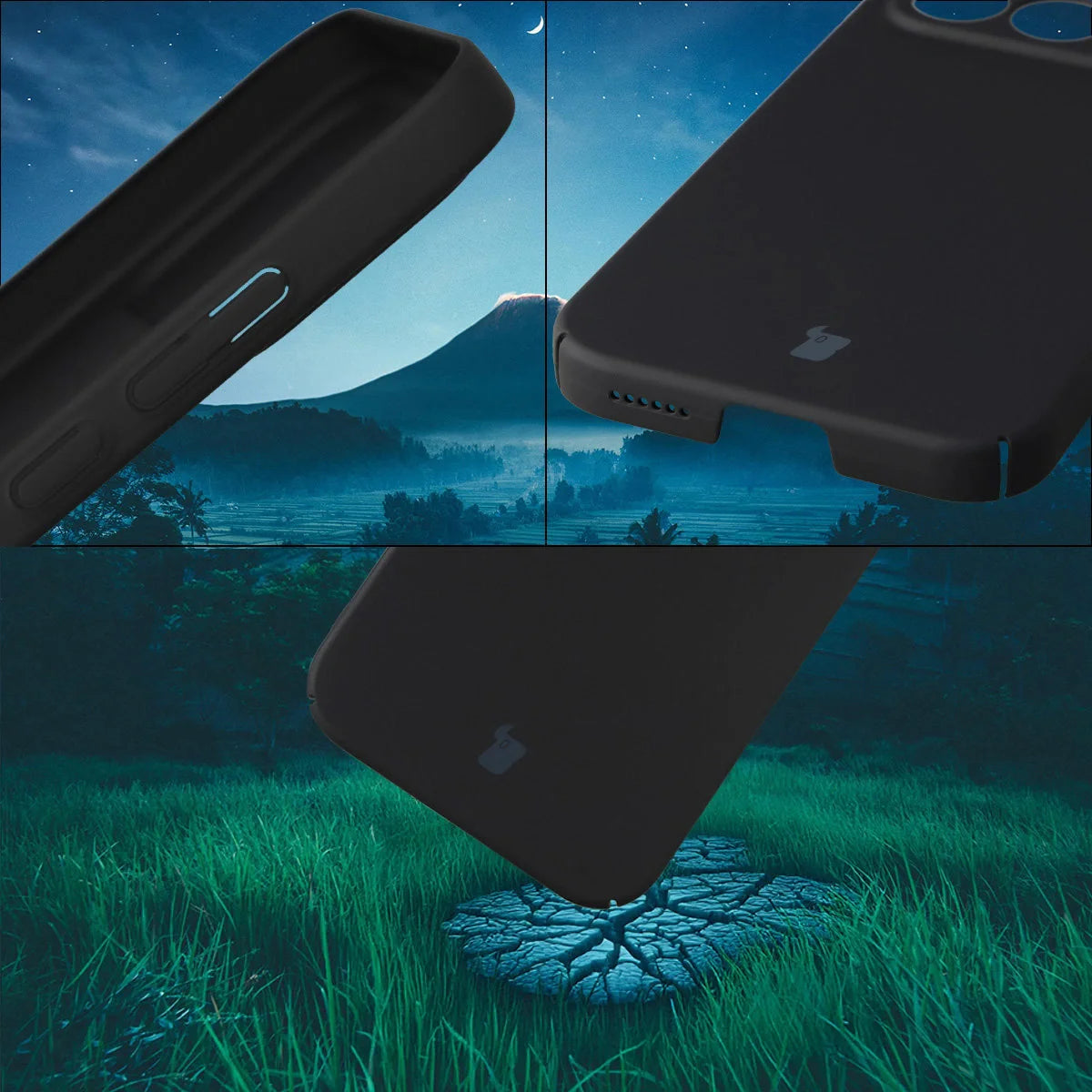 Handyhülle für Xiaomi POCO F8 Pro, Bizon Case Lupka, Schwarz