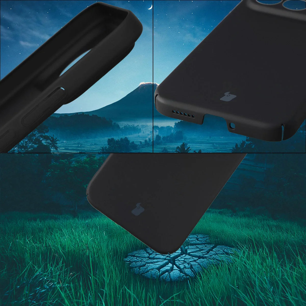 Handyhülle für Xiaomi POCO F8 Ultra, Bizon Case Lupka, Schwarz