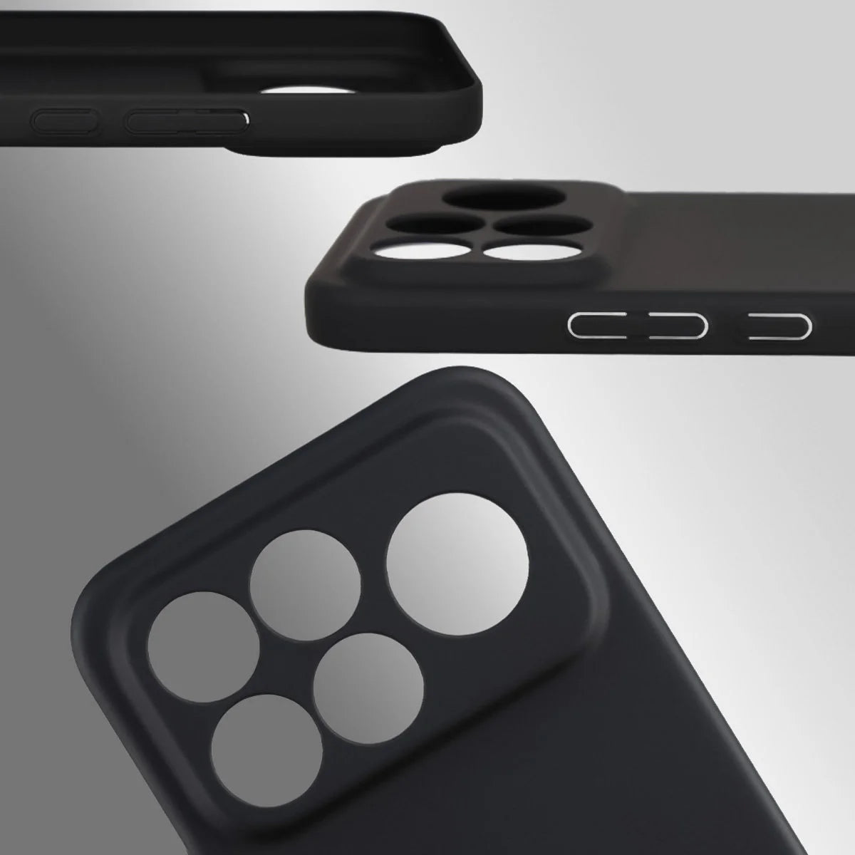 Handyhülle für Xiaomi POCO F9 Pro, Bizon Case Lupka, Schwarz (4/6)