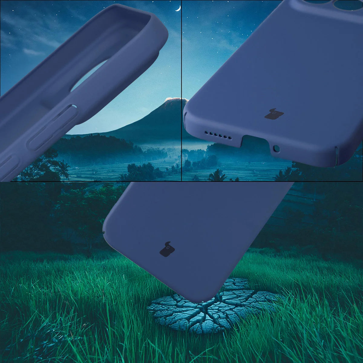 Handyhülle für Xiaomi POCO F9 Pro, Bizon Case Lupka, Blau (5/6)