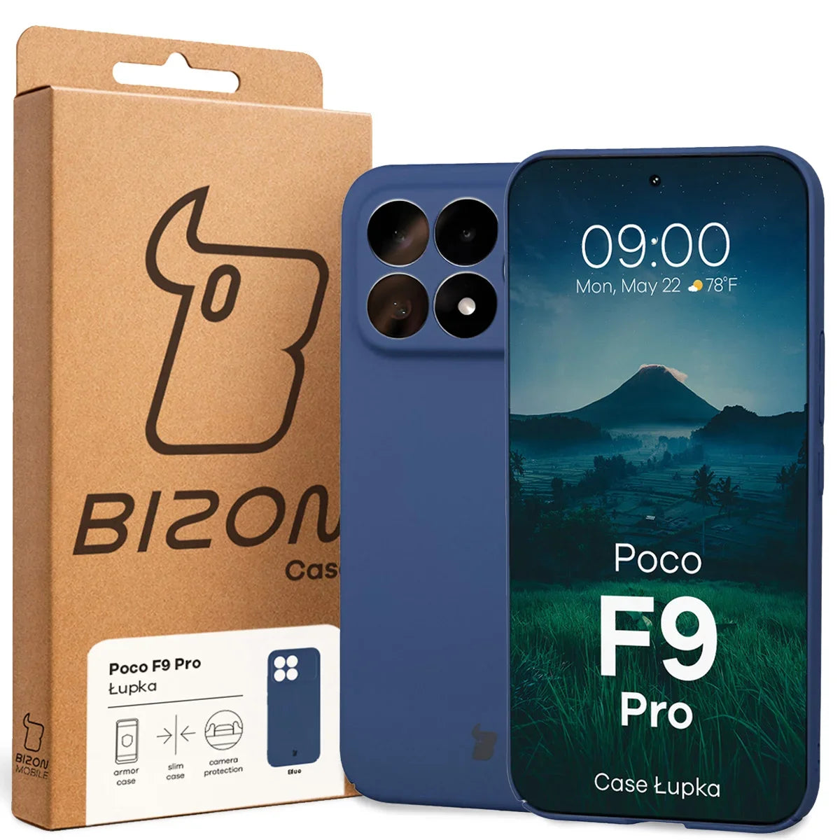Handyhülle für Xiaomi POCO F9 Pro, Bizon Case Lupka, Blau (6/6)