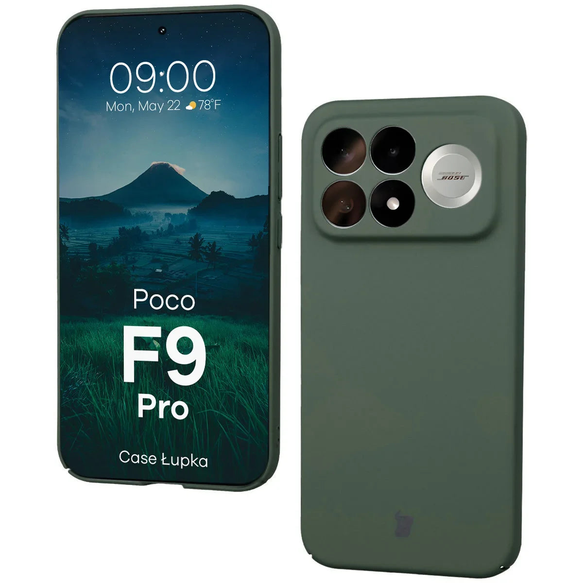 Handyhülle für Xiaomi POCO F9 Pro, Bizon Case Lupka, Grün (1/6)