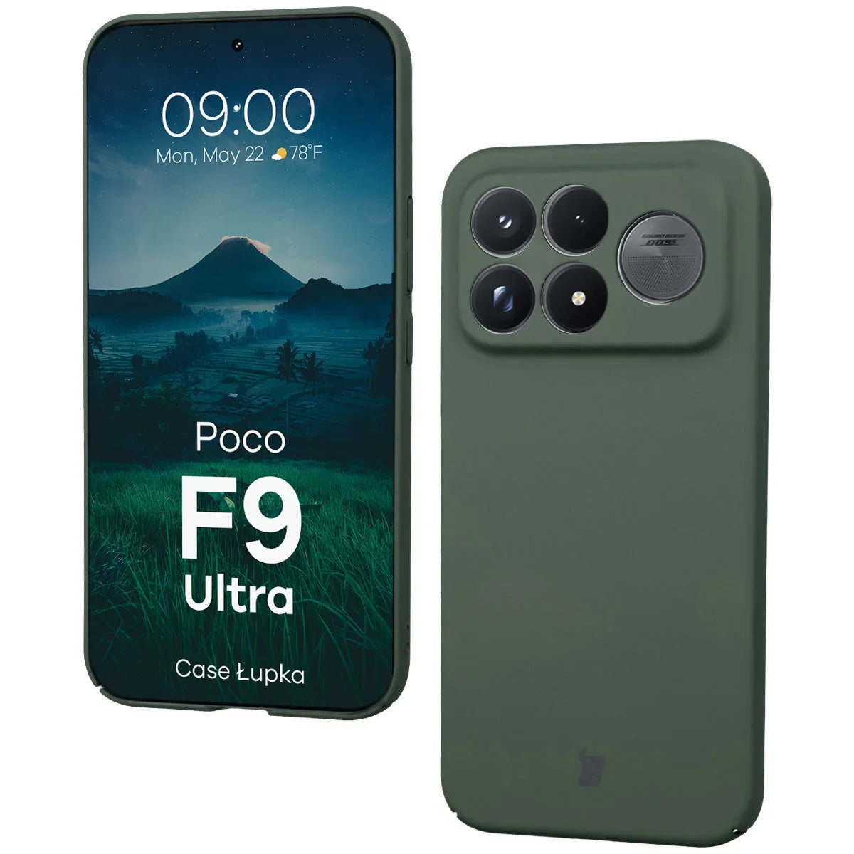 Handyhülle für Xiaomi POCO F9 Ultra, Bizon Case Lupka, Grün (1/6)
