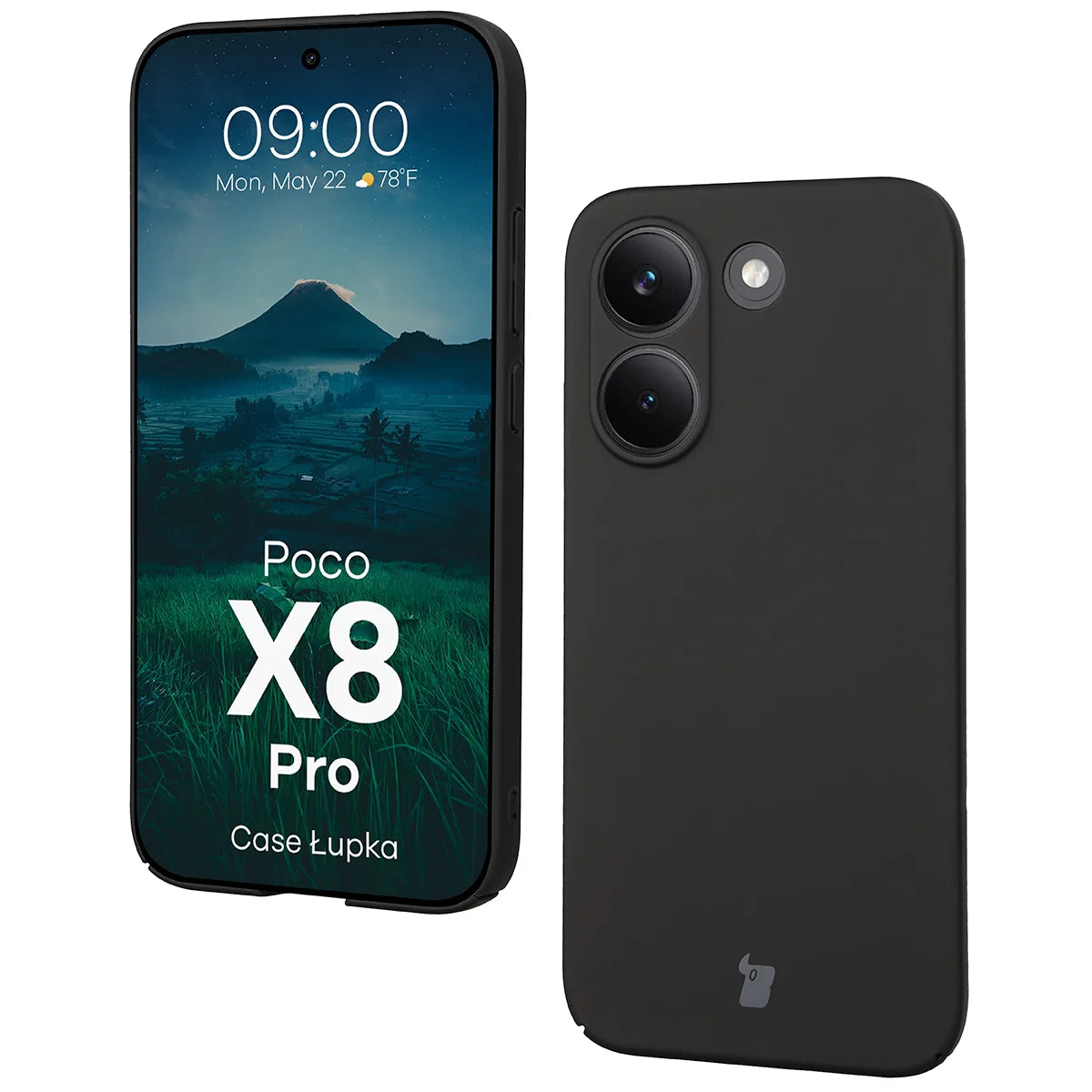 Handyhülle für Xiaomi POCO X8 Pro, Bizon Case Lupka, Schwarz