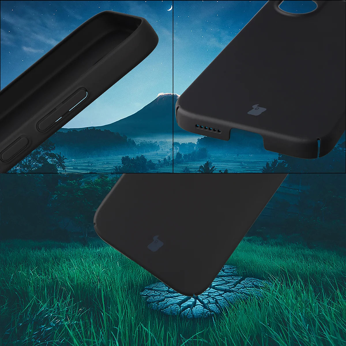 Handyhülle für Xiaomi POCO X8 Pro, Bizon Case Lupka, Schwarz