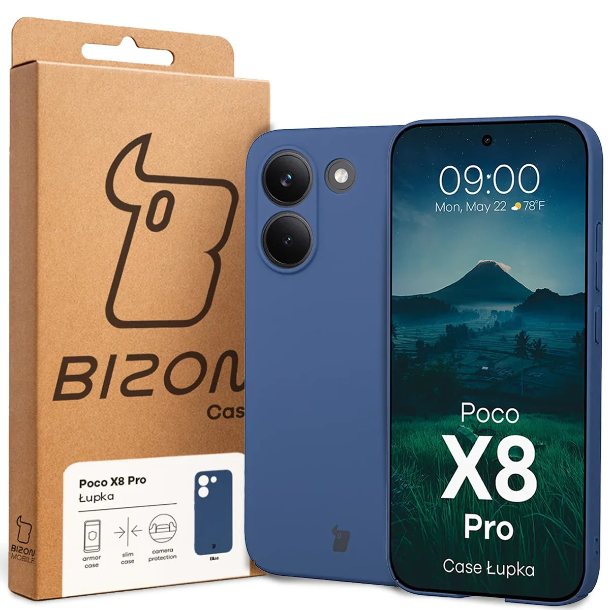 Handyhülle für Xiaomi POCO X8 Pro, Bizon Case Lupka, Blau