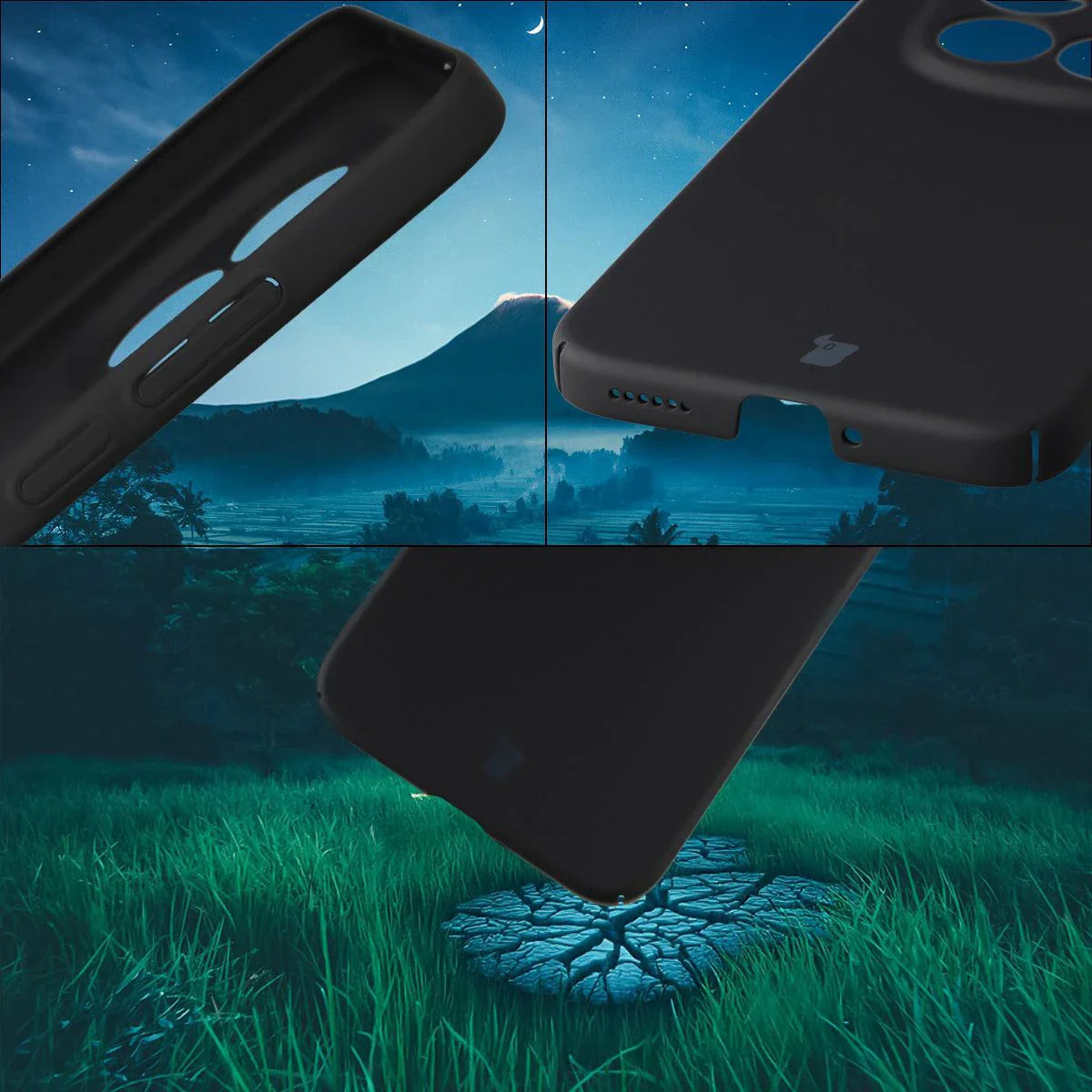 Handyhülle für Xiaomi Redmi Note 15 Pro 5G, Bizon Case Lupka, Schwarz