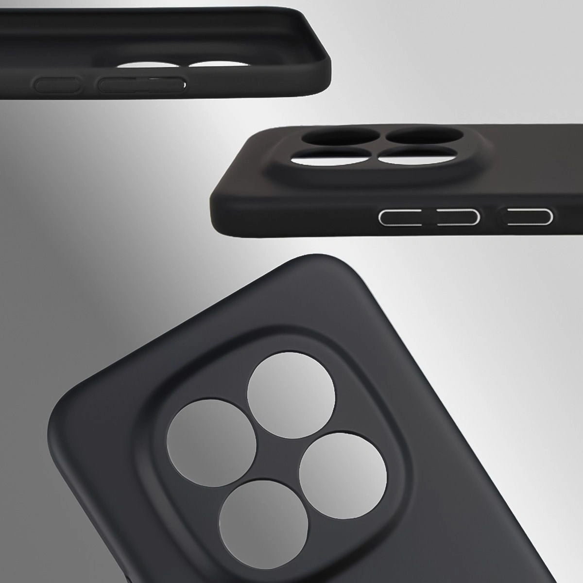 Handyhülle für Xiaomi Redmi Note 15 Pro Plus 5G / POCO M8 Pro 5G, Bizon Case Lupka, Schwarz