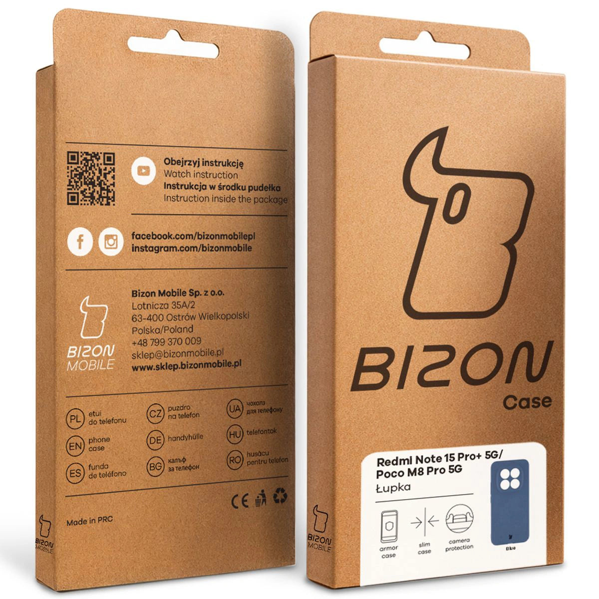 Handyhülle für Xiaomi Redmi Note 15 Pro Plus 5G / POCO M8 Pro 5G, Bizon Case Lupka, Blau