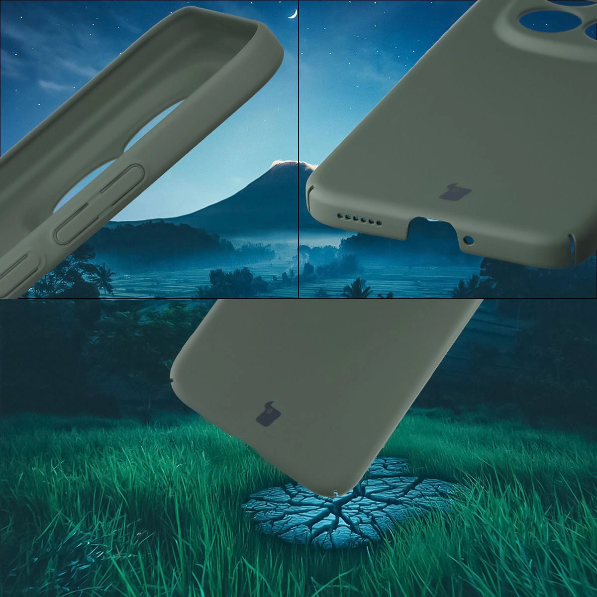 Handyhülle für Xiaomi Redmi Note 15 Pro Plus 5G / POCO M8 Pro 5G, Bizon Case Lupka, Grün