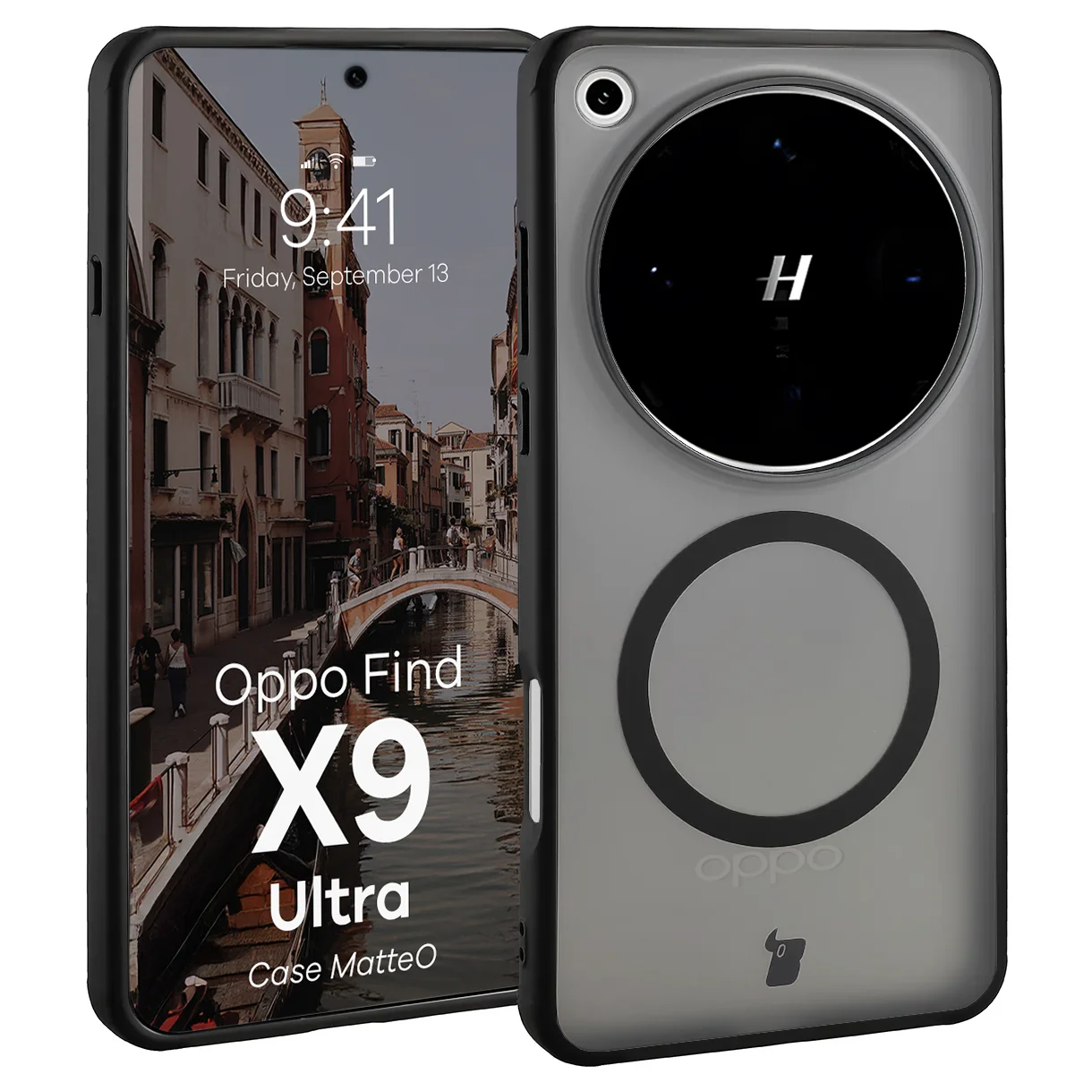 Handyhülle mit Magnetring für Oppo Find X9 Ultra, Bizon Case MatteO, Getönt-Beige